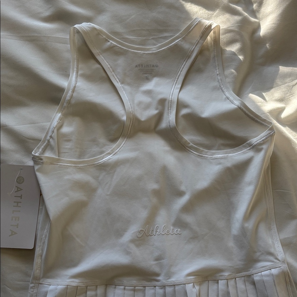 NWT Match Point Pleated Dress White Athletic Dress - Picture 10 of 13